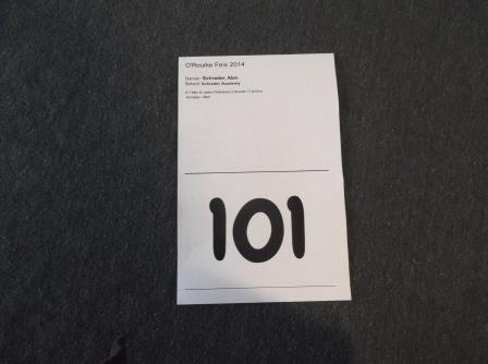 Number card after cutting